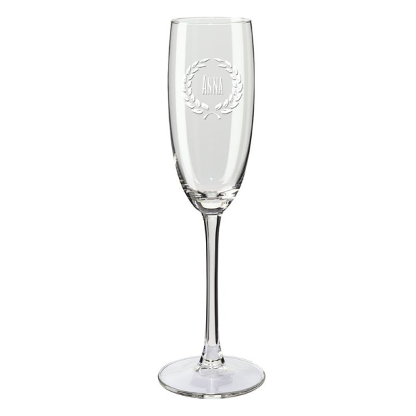 Champagneglas met lauweren