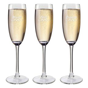 Champagneglas met naam gegraveerd Champagneglas met naam gegraveerd