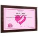 Roze diploma personaliseren