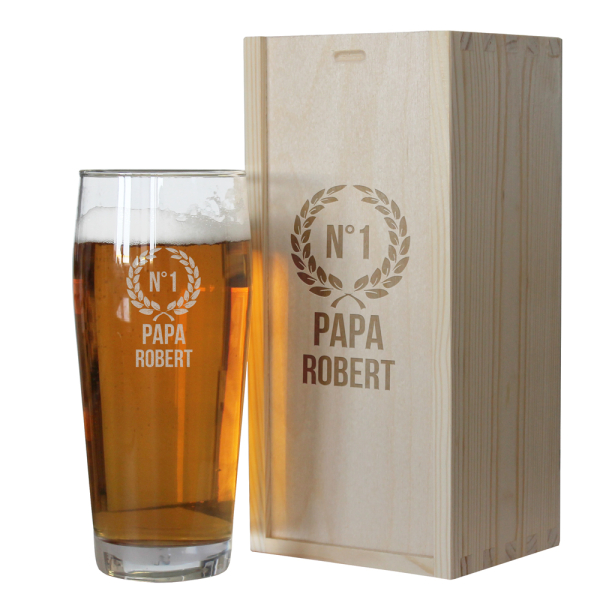 Gepersonaliseerd bierglas voor papa