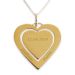 Gepersonaliseerde ketting met dubbel hart hanger - goud verguld