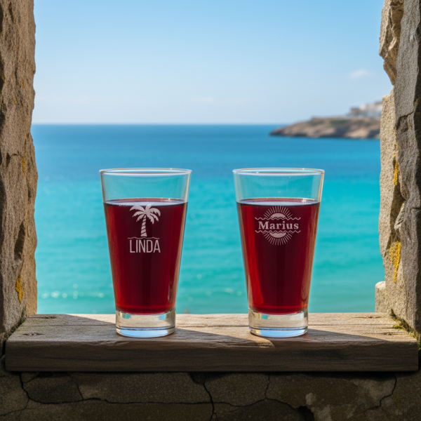 Glazen voor likeur met de naam - bistro vibe