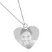 Hanger hart met foto graveren - ketting