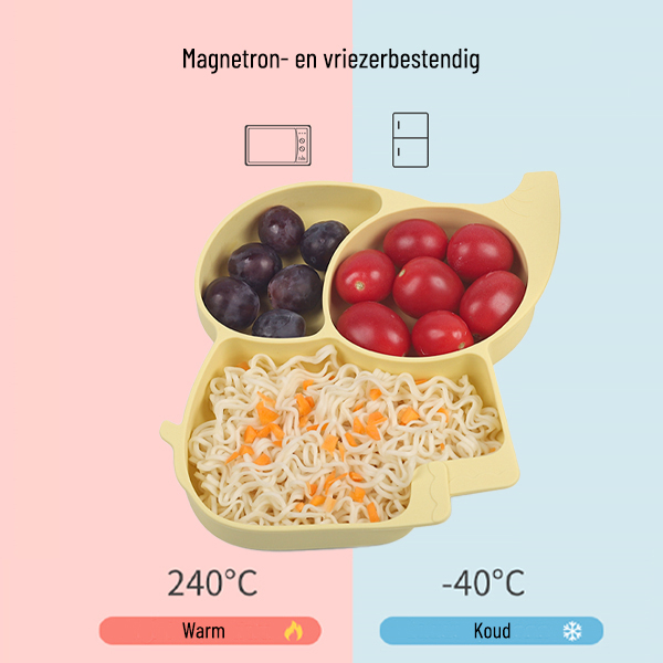 Gepersonaliseerde siliconen babybordje met bestek - olifant - advies