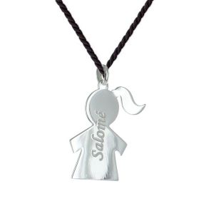 Ketting met meisje hanger personaliseren