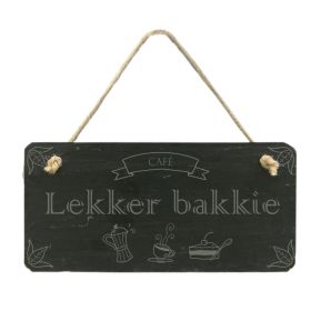 Leisteen deurbordje graveren - Keuken motief