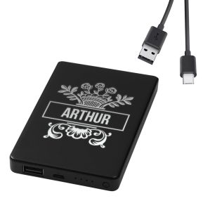 Powerbank met verlichting graveren Powerbank met verlichting graveren