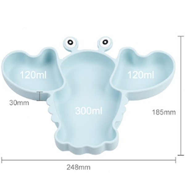 Silicone kinderbordje - kreeft - afmetingen