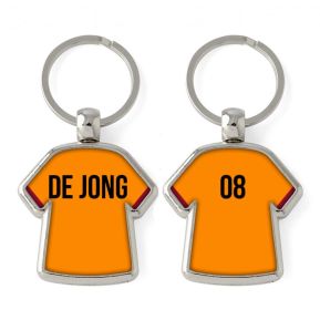 Sleutelhanger voetbalshirt met naam