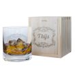 Whiskyglas met naam in barok kader