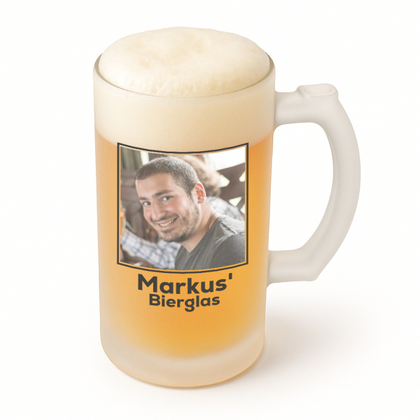 Bierglas personaliseren met een foto - voorbeeld