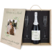 Champagne cadeaupakket met foto en bloemenframe