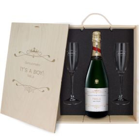 Champagne kist met fles en glazen - Luxury