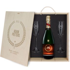 Champagne kist met glazen - Award