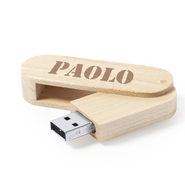 Gepersonaliseerde 16GB houten USB-stick