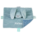 Knuffeldoekje konijn blauw met naam geborduurd