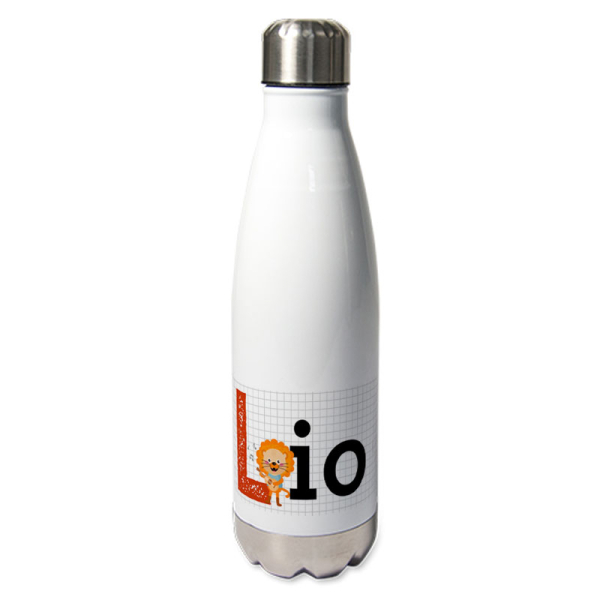 Drinkfles met naam en diertjes alfabet