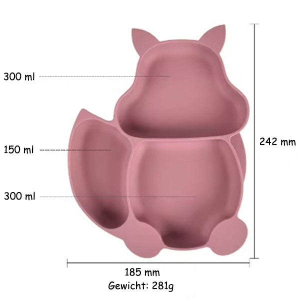 Eekhoorn siliconen babybord afmetingen