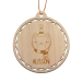 Houten kerstbal gepersonaliseerd voor kind