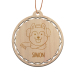 Houten kerstbal gepersonaliseerd voor kind