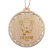 Houten kerstbal gepersonaliseerd voor kind