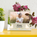 Fotolijst zilverkleurig bedrukt voor doop of geboorte