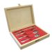 Gegraveerd kinderbestek met fee open houten doos
