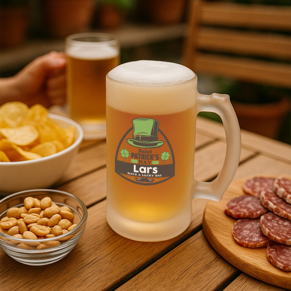 Gepersonaliseerd bierglas voor Sint Patrick
