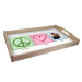 Gepersonaliseerd dienblad Peace & Love foto Gepersonaliseerd dienblad Peace & Love foto