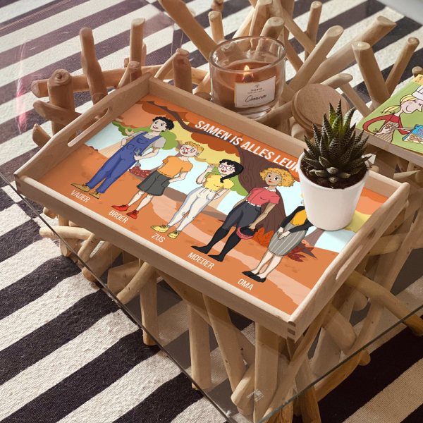 Gepersonaliseerd Manga Family dienblad