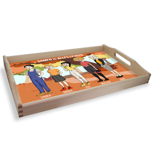 Gepersonaliseerd Manga Family dienblad