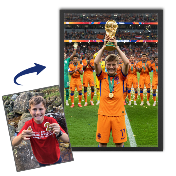 Gepersonaliseerd sportlegende-portret