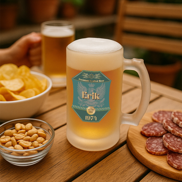 Gepersonaliseerde bierpul met koninklijk adelaarsmotief
