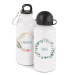 Gepersonaliseerde drinkfles met bloemenkrans