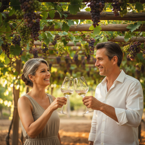 Gepersonaliseerde geschenkdoos Tradizione met twee wijnglazen