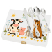 Geschenkset boerderijdieren met gepersonaliseerd bestek