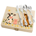 Geschenkset boerderijdieren met gepersonaliseerd bestek