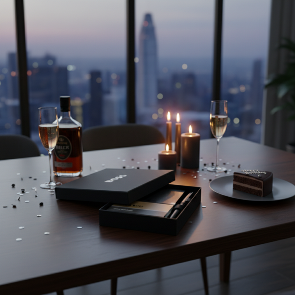 Hugo Boss box met gepersonaliseerde pen en schrift