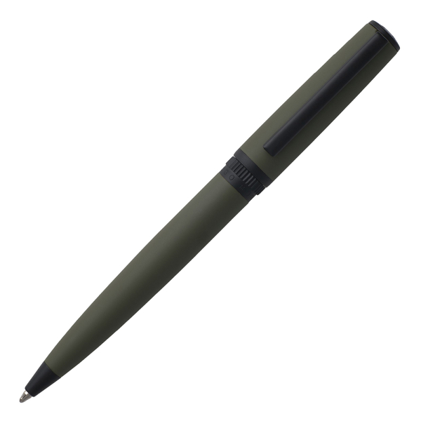 Kaki gegraveerde Hugo Boss Gear Matrix balpen