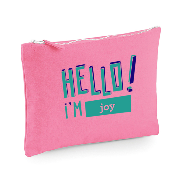 Katoenen tasje HELLO roze