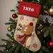 Kerstsok met linnenlook en Schotse bies