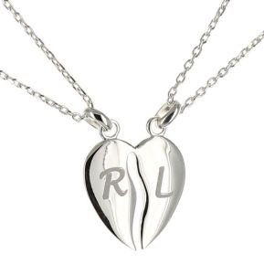 Ketting personaliseren met gebroken hart hanger