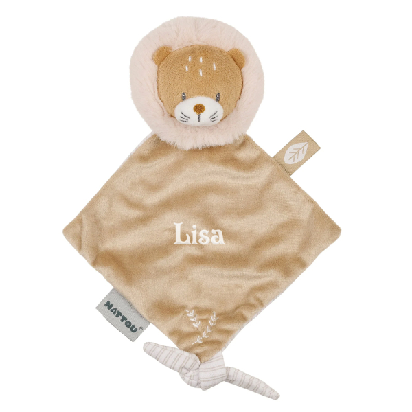 Mini-knuffel Ernest de leeuw, geborduurd
