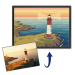Geïllustreerd landschap in flat design volgens een foto