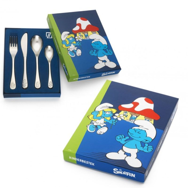 Gegraveerd Smurfen kinderbestek 2