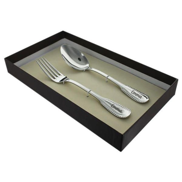 Gegraveerd inox kinderbestek