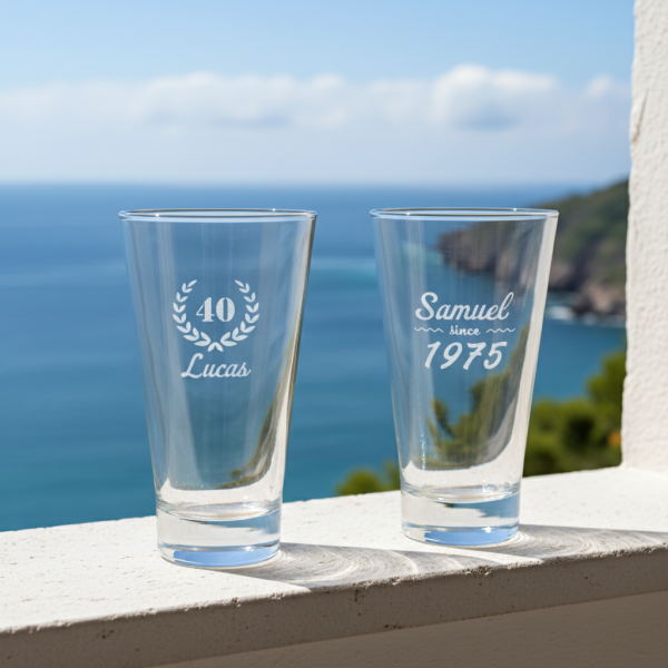 Glazen voor likeur met naam verjaardag - Bistro Vibe