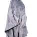 Gepersonaliseerde antracietkleurige fleece-poncho-deken