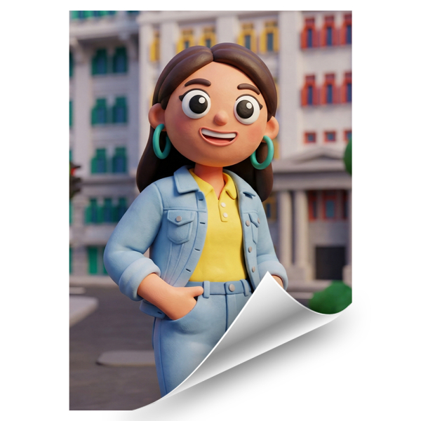 Portret in Clay Art-stijl op basis van een foto