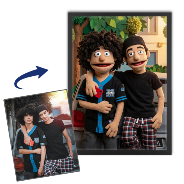 Portret in poppenstijl op basis van een foto